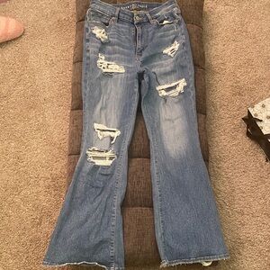 Blue Distressed Women's Jeans